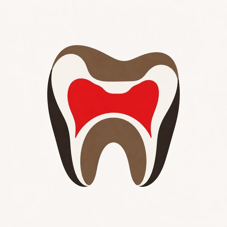 Illustrazione: sezione di un dente
